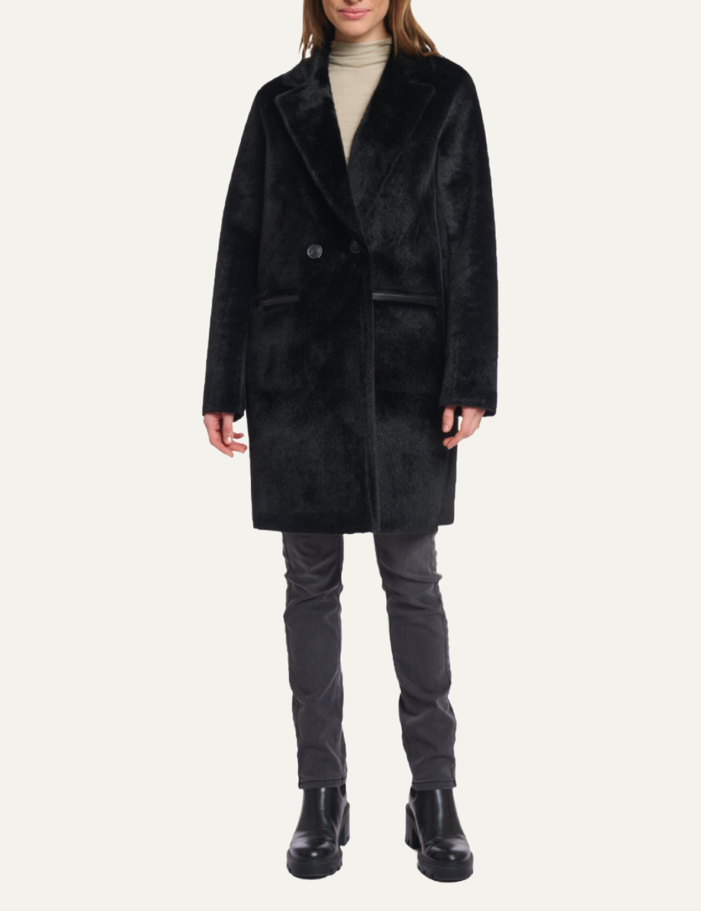 RINO PELLE IVON COAT BLACK