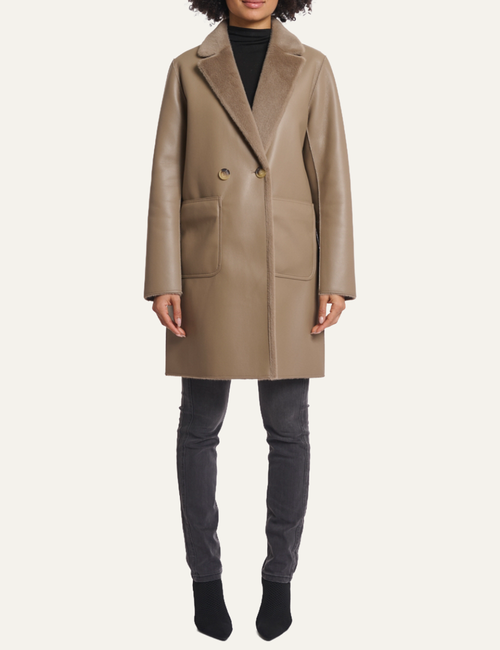 RINO PELLE IVON COAT TOFFEE