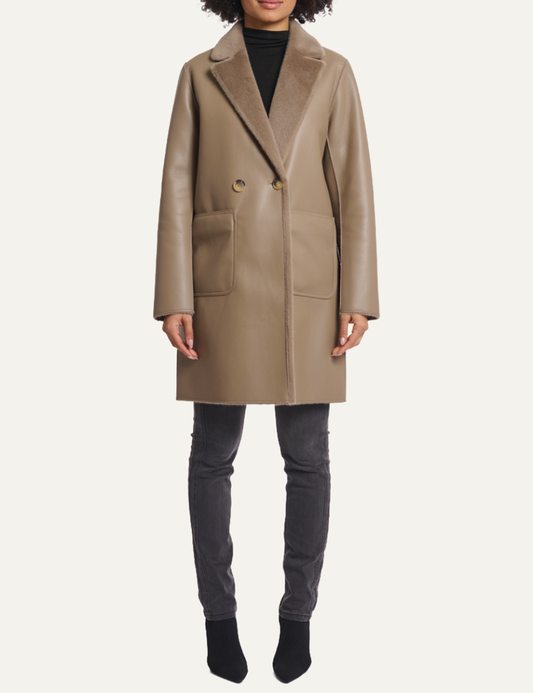 RINO PELLE IVON COAT TOFFEE