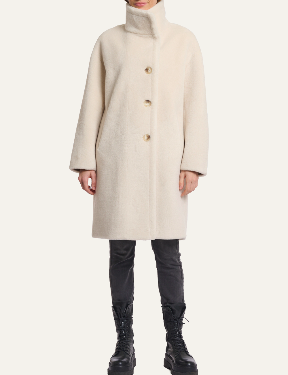 RINO PELLE CILOU COAT BIRCH