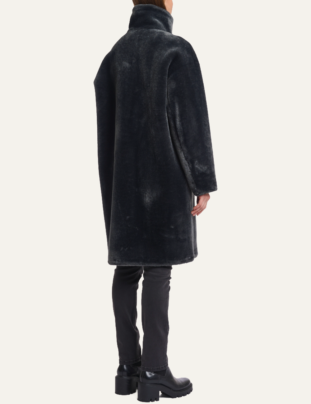 RINO PELLE CILOU COAT DEEP IRON