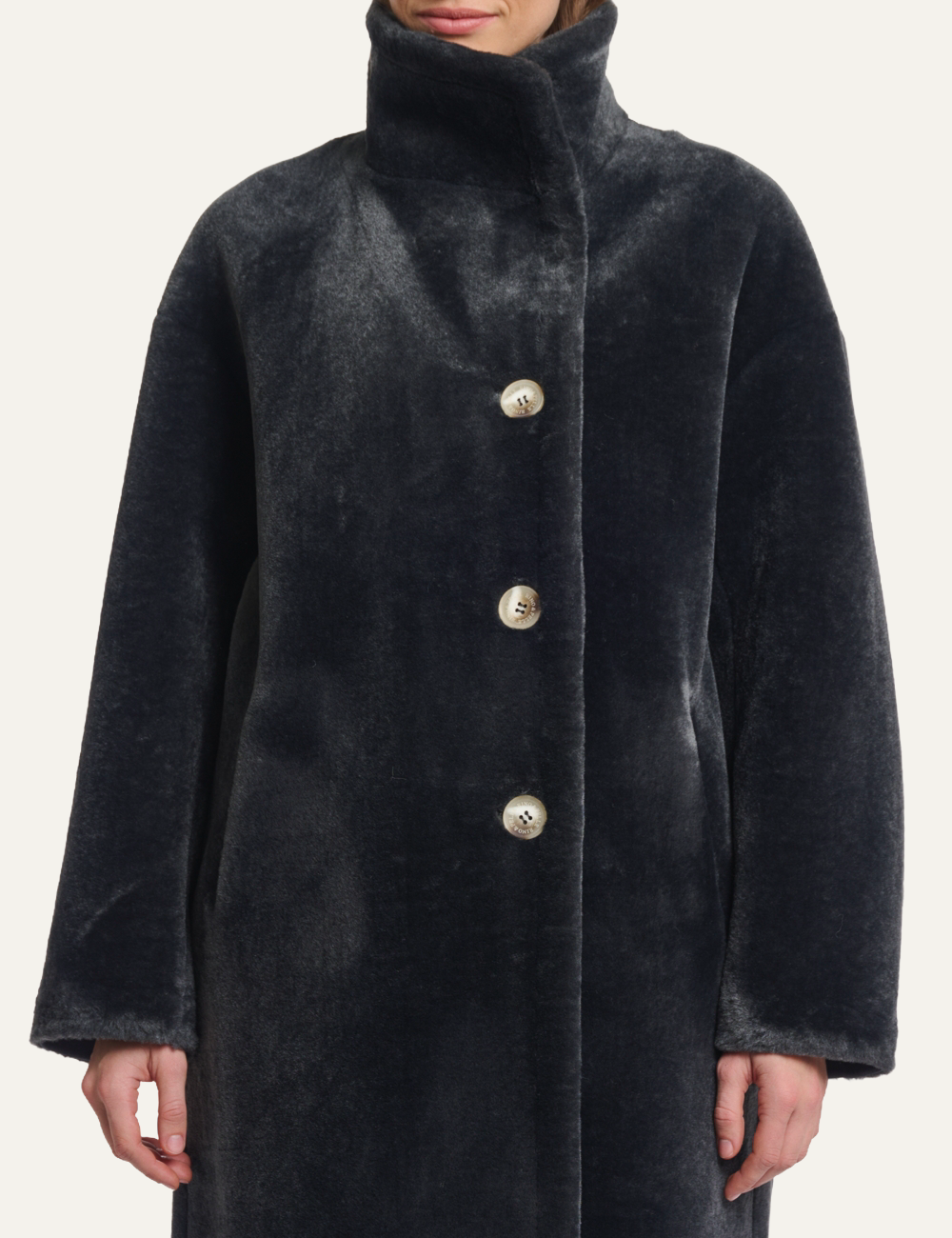RINO PELLE CILOU COAT DEEP IRON