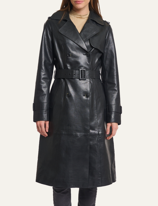 RINO PELLE IRENE COAT BLACK