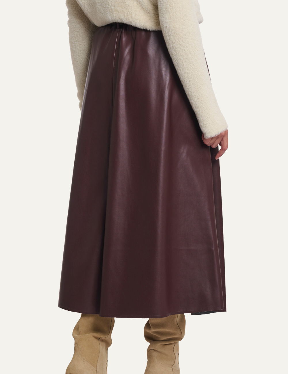 RINO PELLE CHELSEA SKIRT CHOCOLATE BEAN