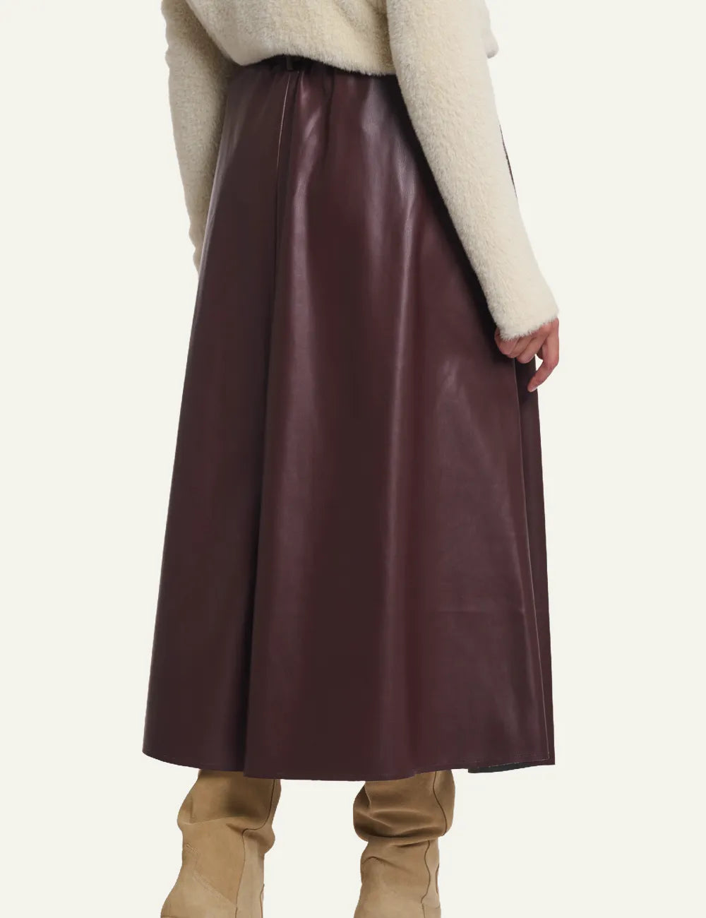 RINO PELLE CHELSEA SKIRT CHOCOLATE BEAN
