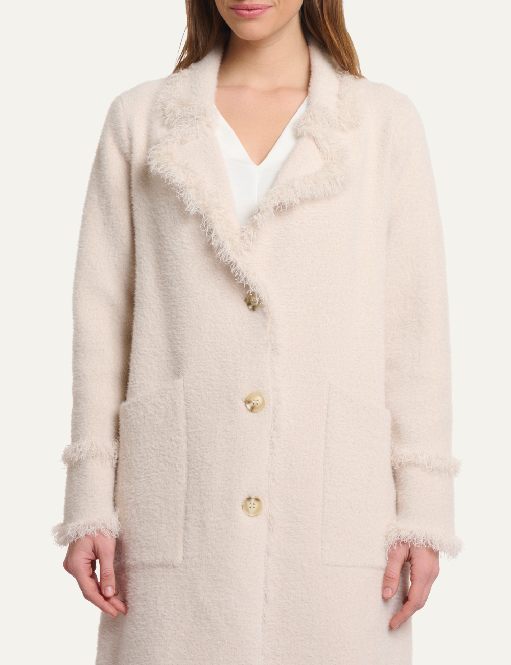 RINO PELLE CATENA CARDIGAN PALE
