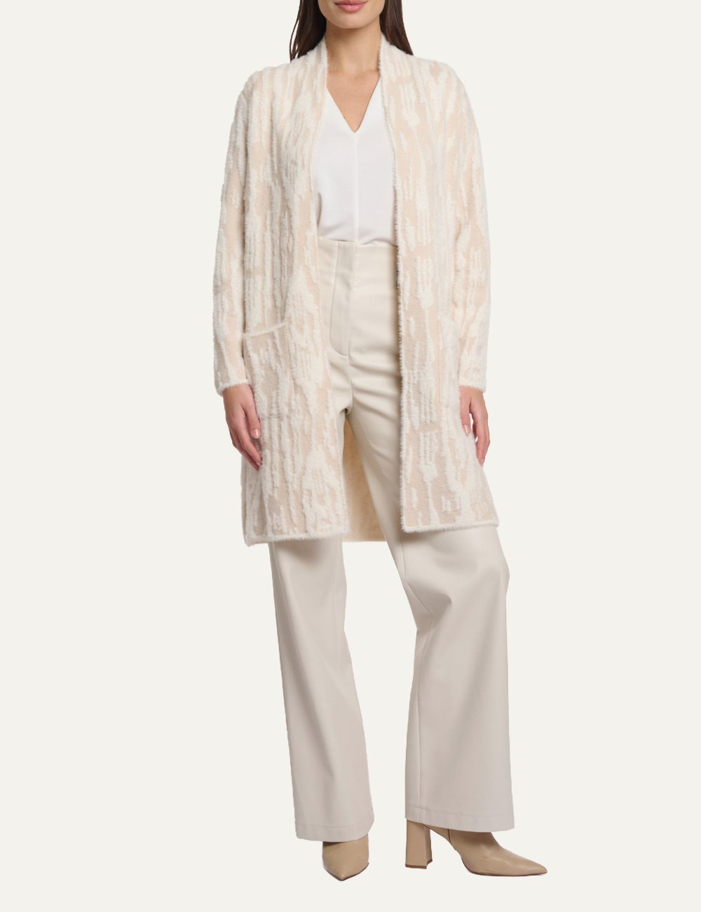 RINO PELLE NEGIEN CARDIGAN BIRCH SNOW ZEBRA