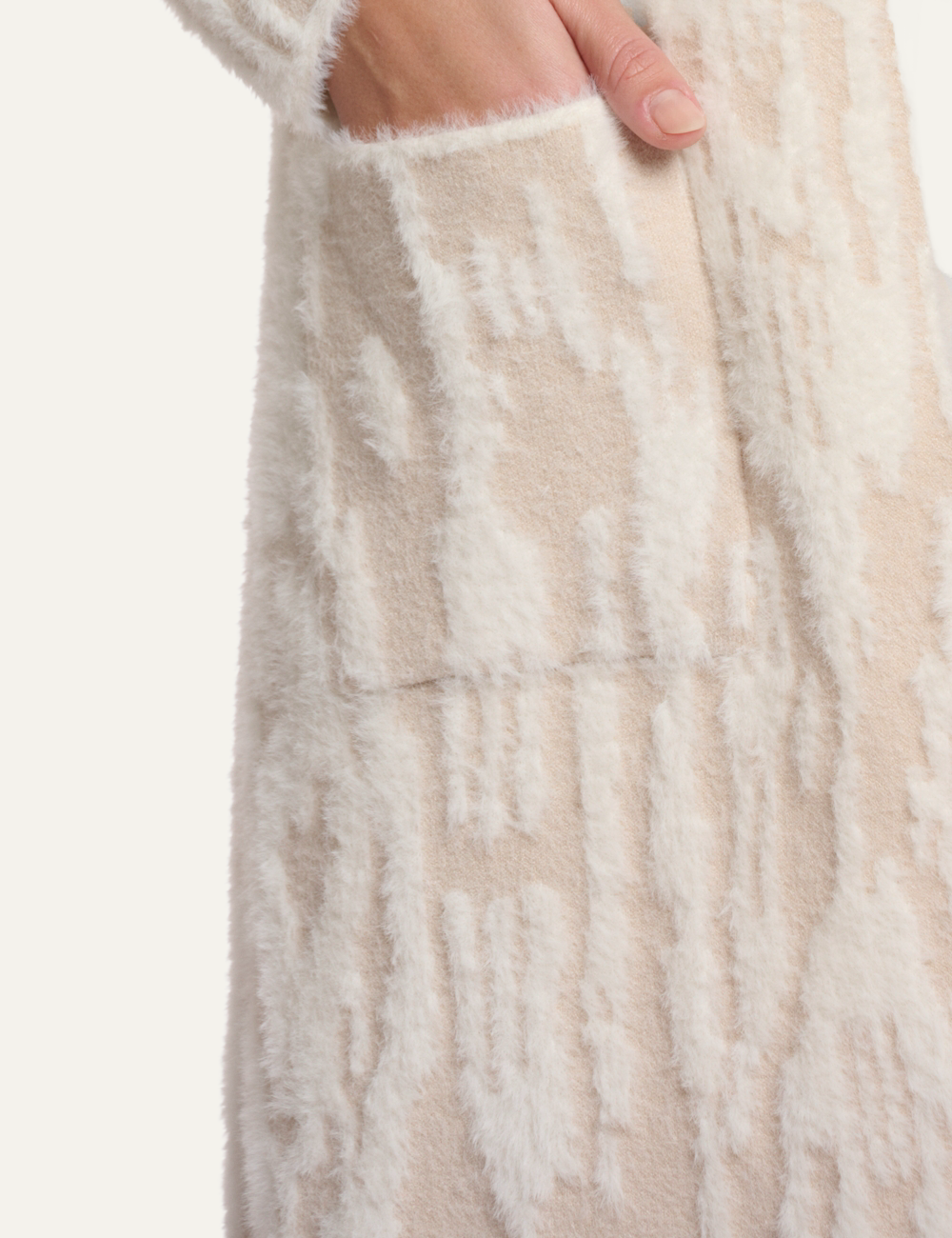 RINO PELLE NEGIEN CARDIGAN BIRCH SNOW ZEBRA