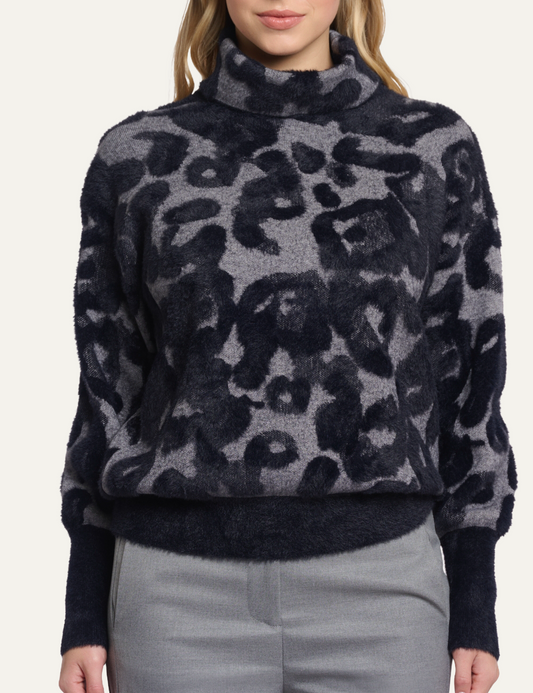 RINO PELLE NAURA SWEATER GREY BACK LEO