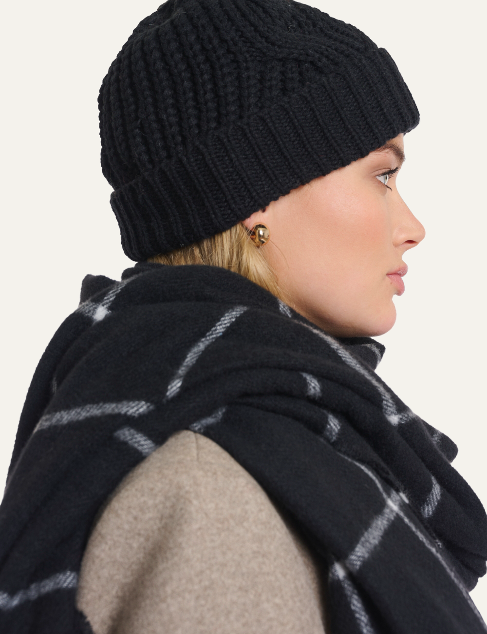 RINO PELLE KEVINA BEANIE BLACK