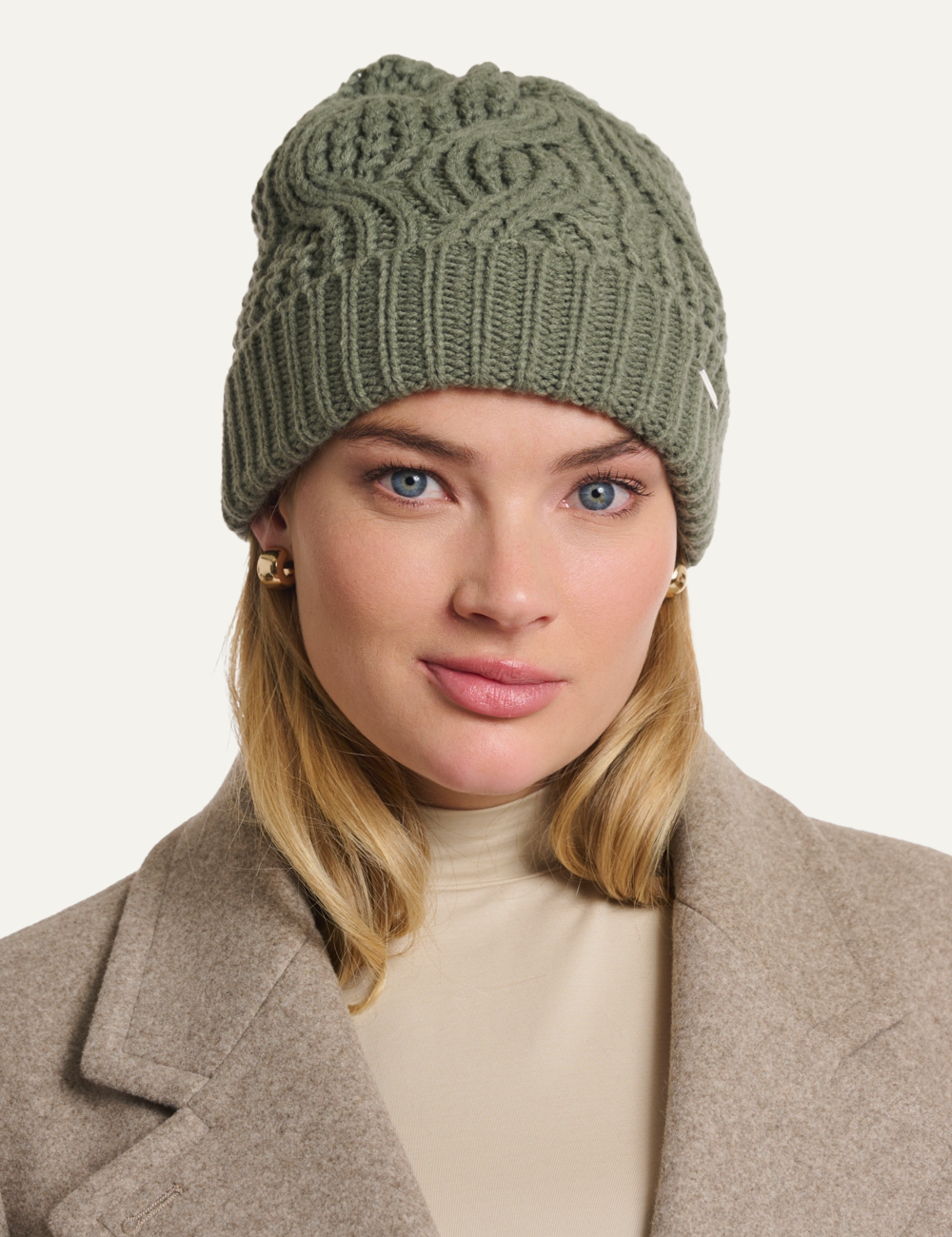 RINO PELLE KEVINA BEANIE GREEN ASH