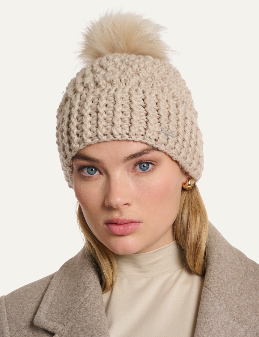 RINO PELLE KEVINA BEANIE BIRCH