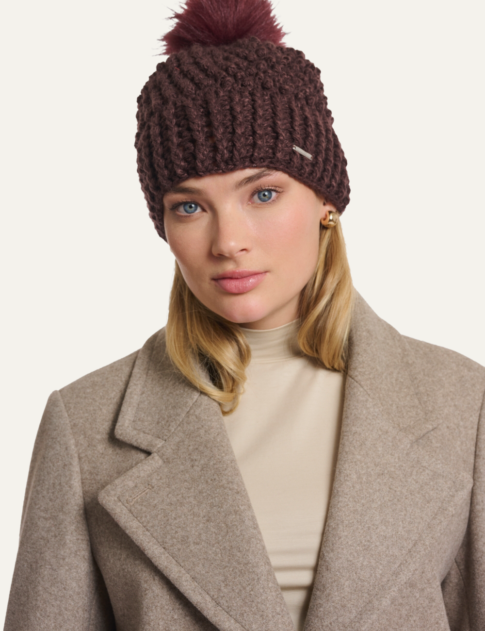 RINO PELLE KEVINA BEANIE CHOCOLATE BEAN