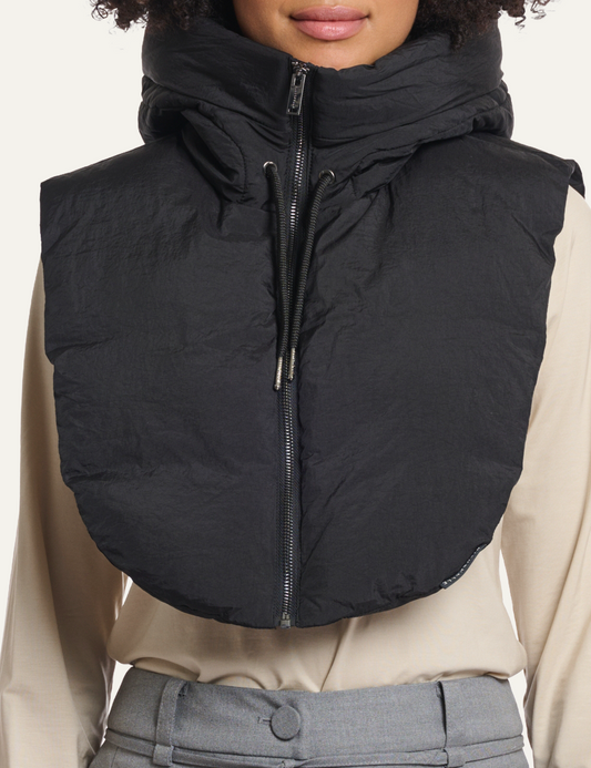 RINO PELLE TABITA HOOD COLLAR BLACK