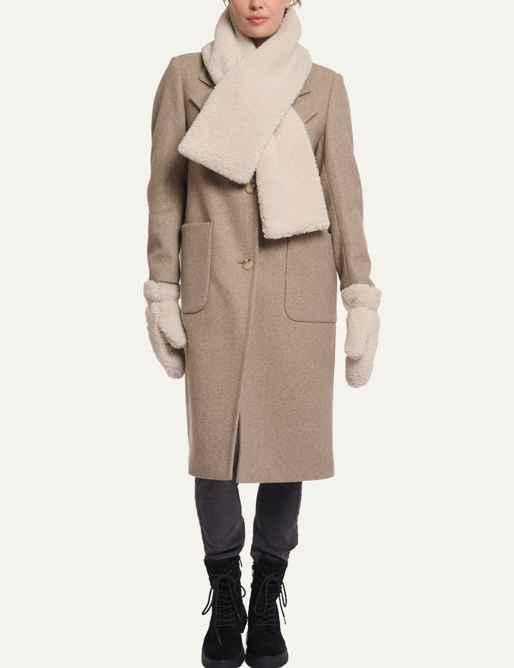 RINO PELLE ASHO SCARF BIRCH