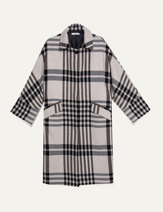 MILLA COAT LONG PLAID