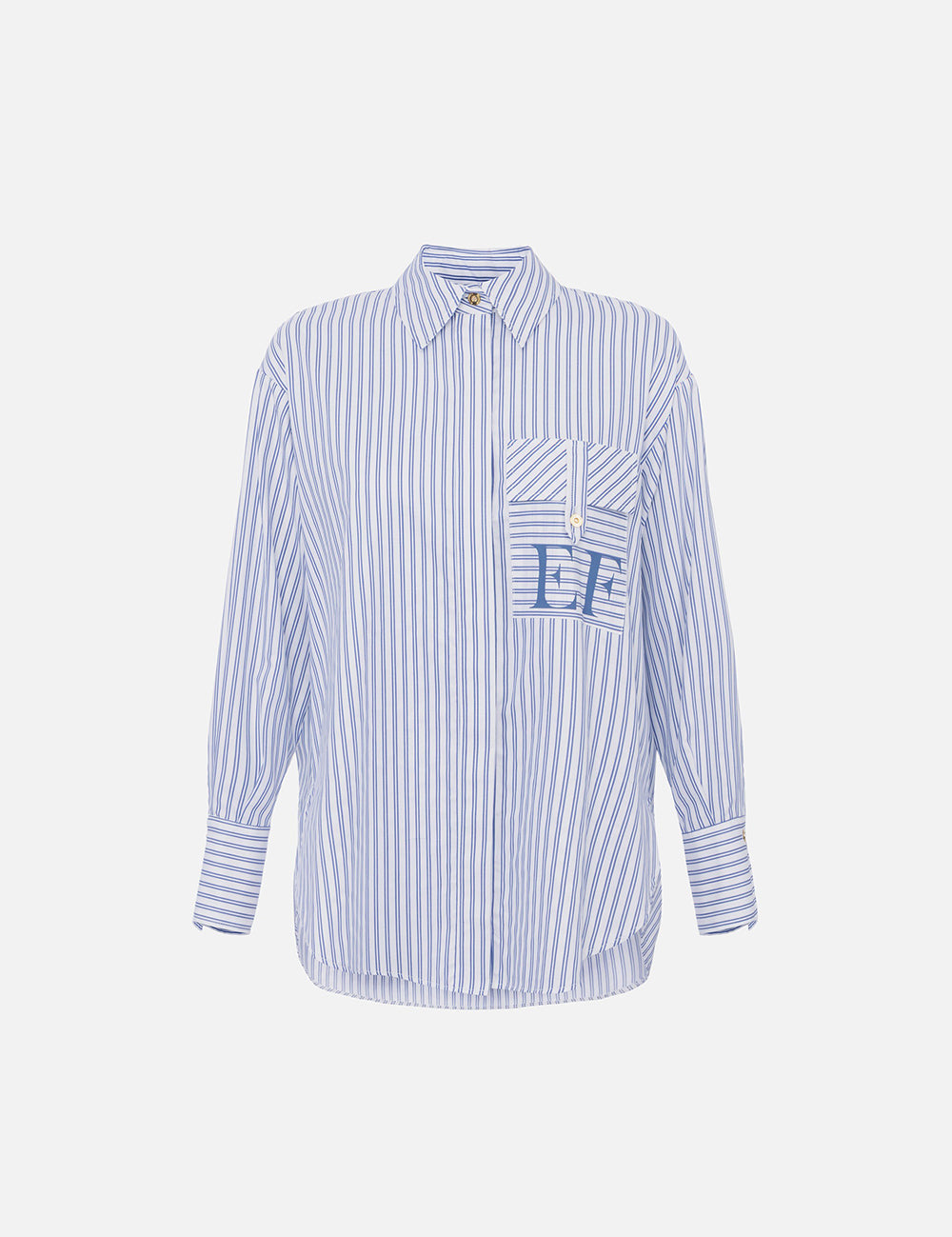 Elizabetta Franchi Cotton striped poplin shirt