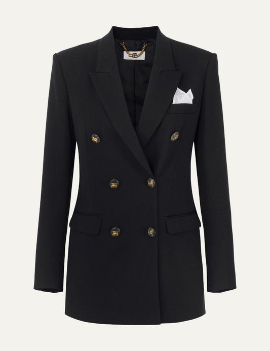 ELISABETTA FRANCHI Jacket in cotton gabardine fabric with breast pocket