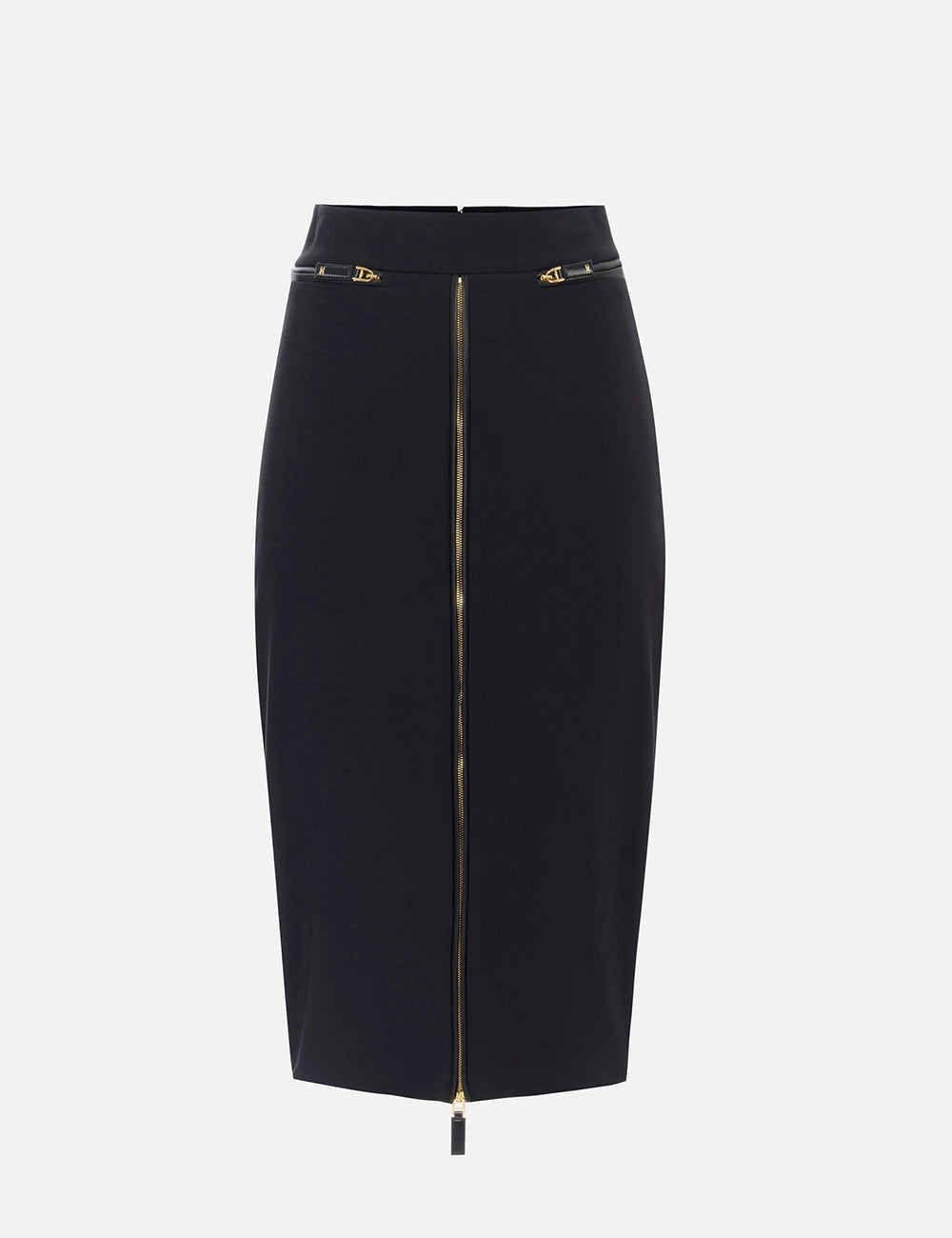 ELISABETTA FRANCHI Skirt in lightweight crêpe fabric with zip