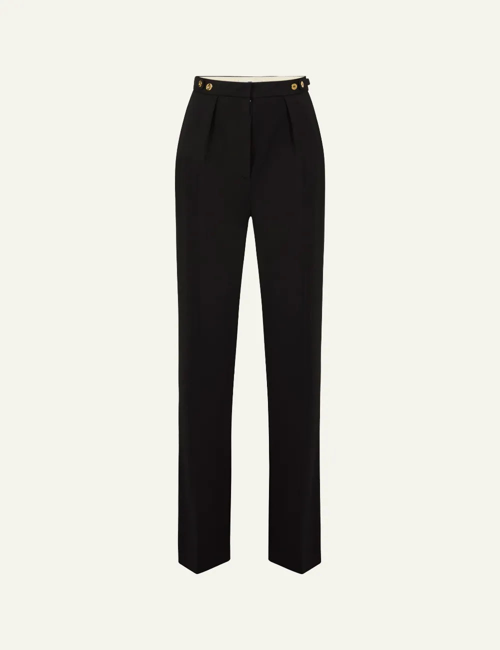 ELISABETTA FRANCHI Trousers in crêpe fabric with jewel accessory