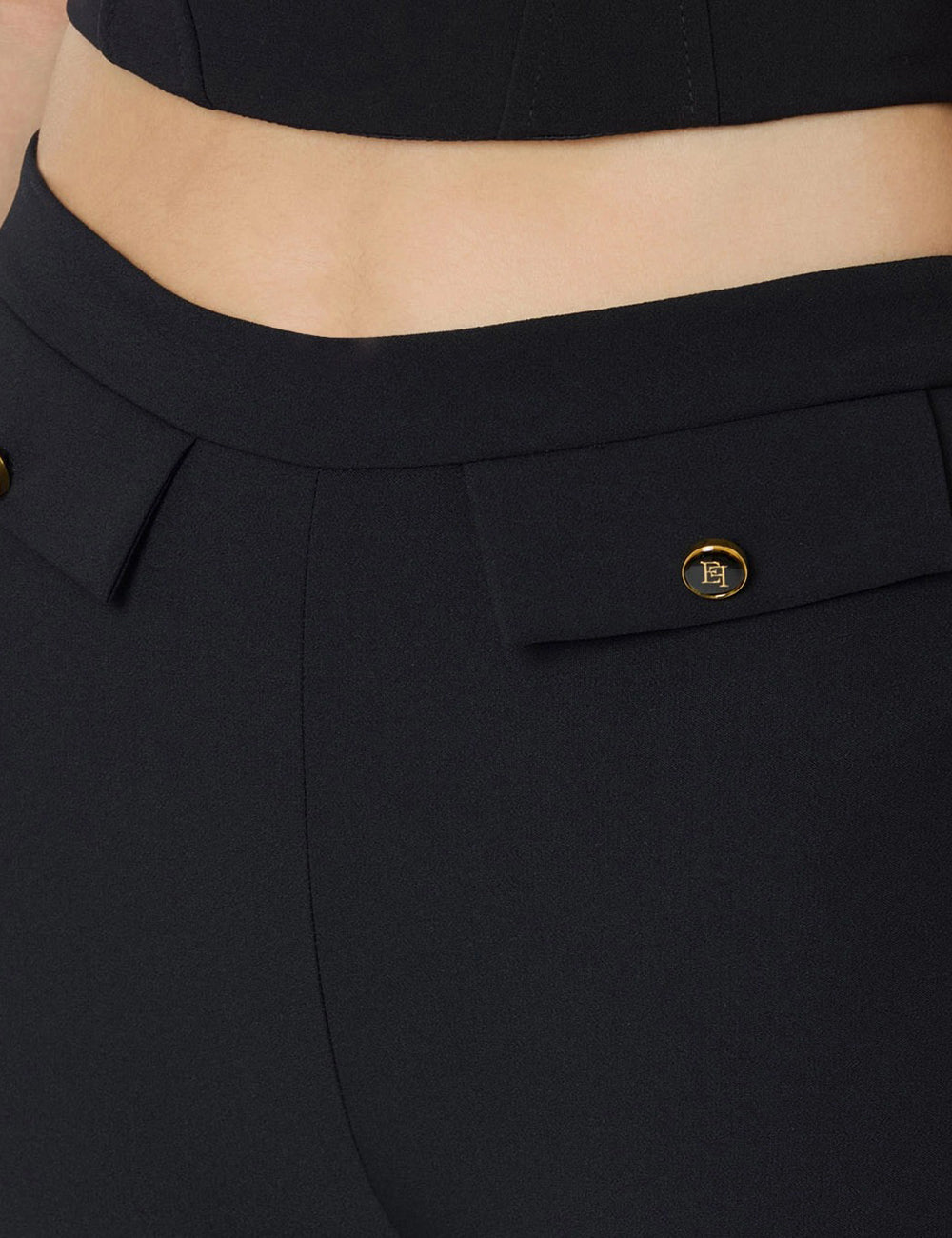 ELISABETTA FRANCHI Double crêpe trousers