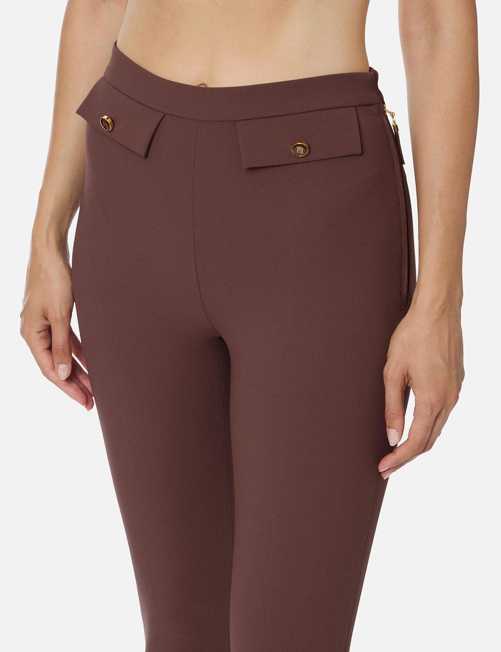 ELISABETTA FRANCHI Double crêpe trousers