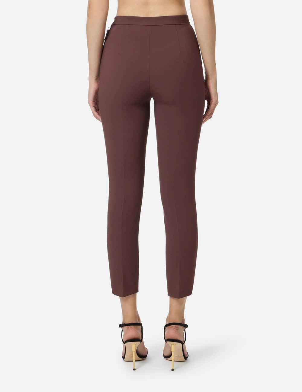 ELISABETTA FRANCHI Double crêpe trousers