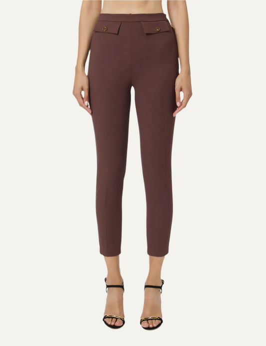 ELISABETTA FRANCHI Double crêpe trousers