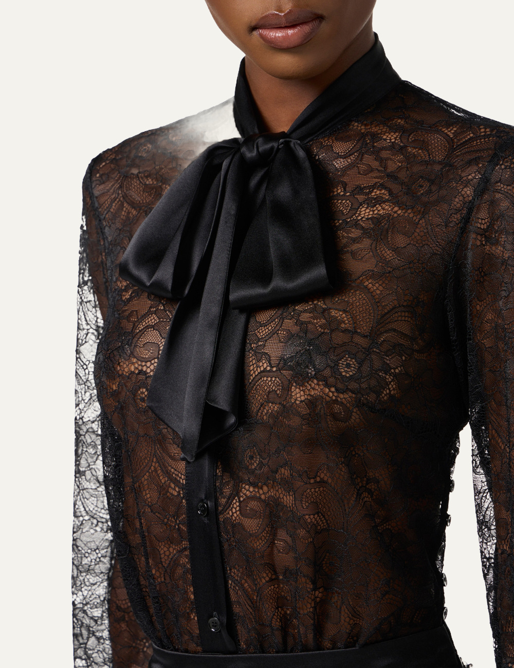 ELISABETTA FRANCHI Dress in lace and tulle with crystals