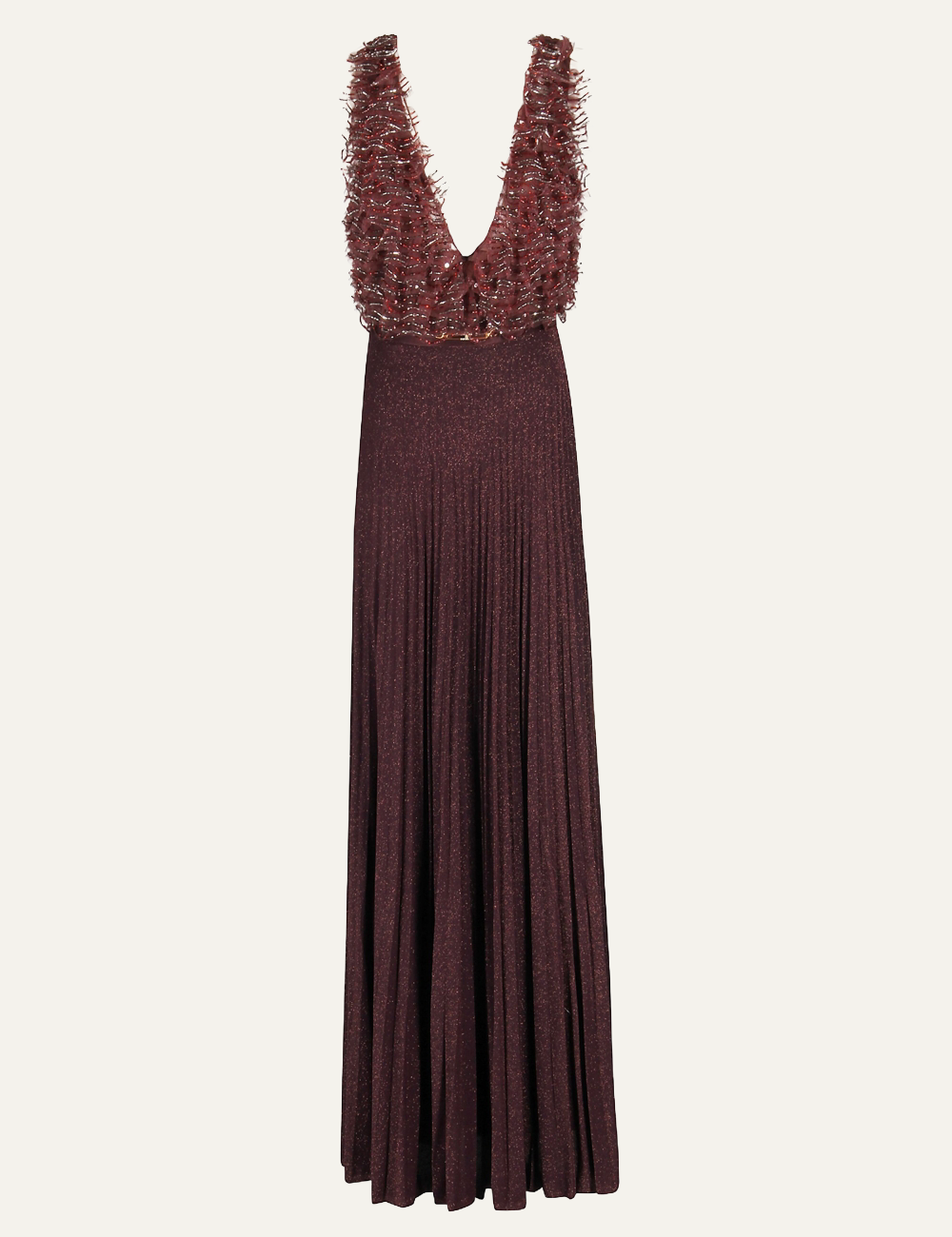 ELISABETTA FRANCHI Red Carpet dress in tulle and jersey fabrics with crystals