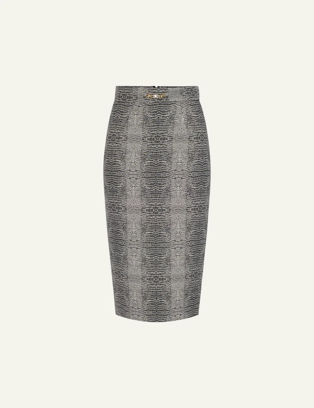 ELISABETTA FRANCHI Skirt in viscose fabric with python print