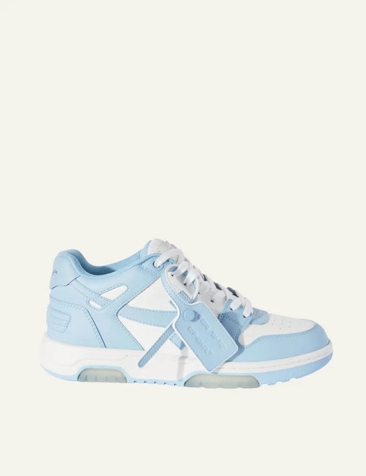 OFF WHITE OUT OF OFFICE CALF LEATHER WHITE/LIGHT BLUE