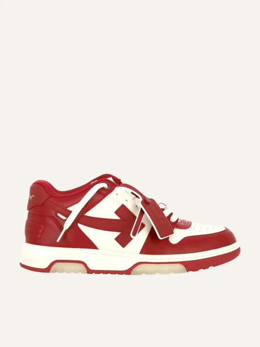 OFF WHITE OUT OF OFFICE CALF LEATHER CORAL RED