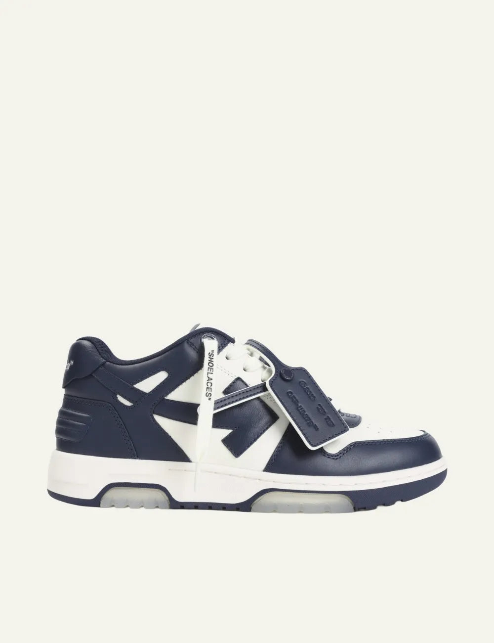 OFF WHITE OUT OF OFFICE CALF LEATHER PETROL BLUE