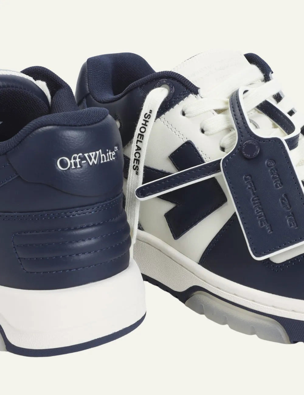 OFF WHITE OUT OF OFFICE CALF LEATHER PETROL BLUE