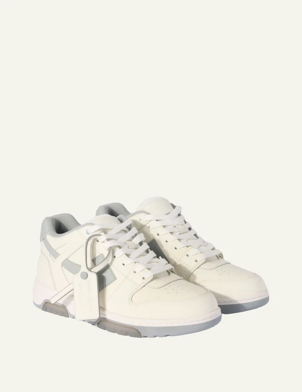 OFF WHITE OUT OF OFFICE CALF LEATHER WHITE/GREY