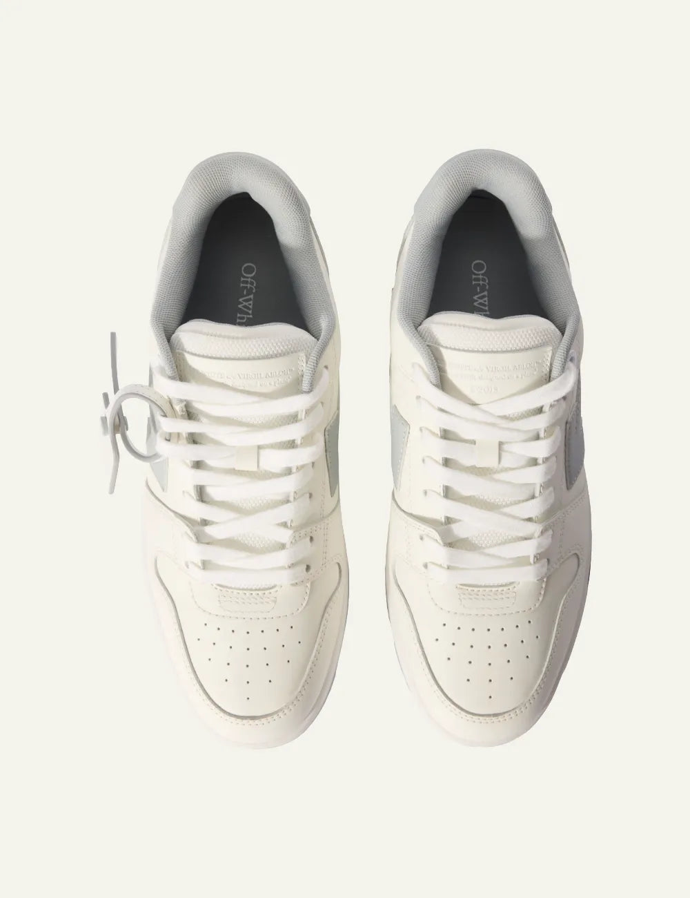 OFF WHITE OUT OF OFFICE CALF LEATHER WHITE/GREY