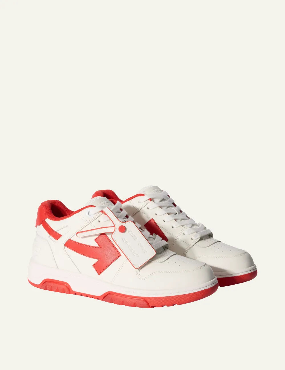 OFF WHITE OUT OF OFFICE CALF LEATHER RED