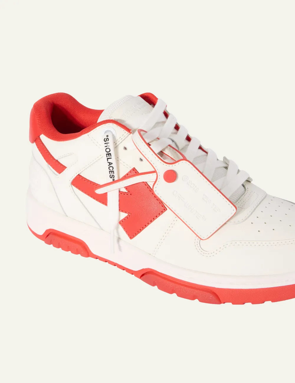 OFF WHITE OUT OF OFFICE CALF LEATHER RED