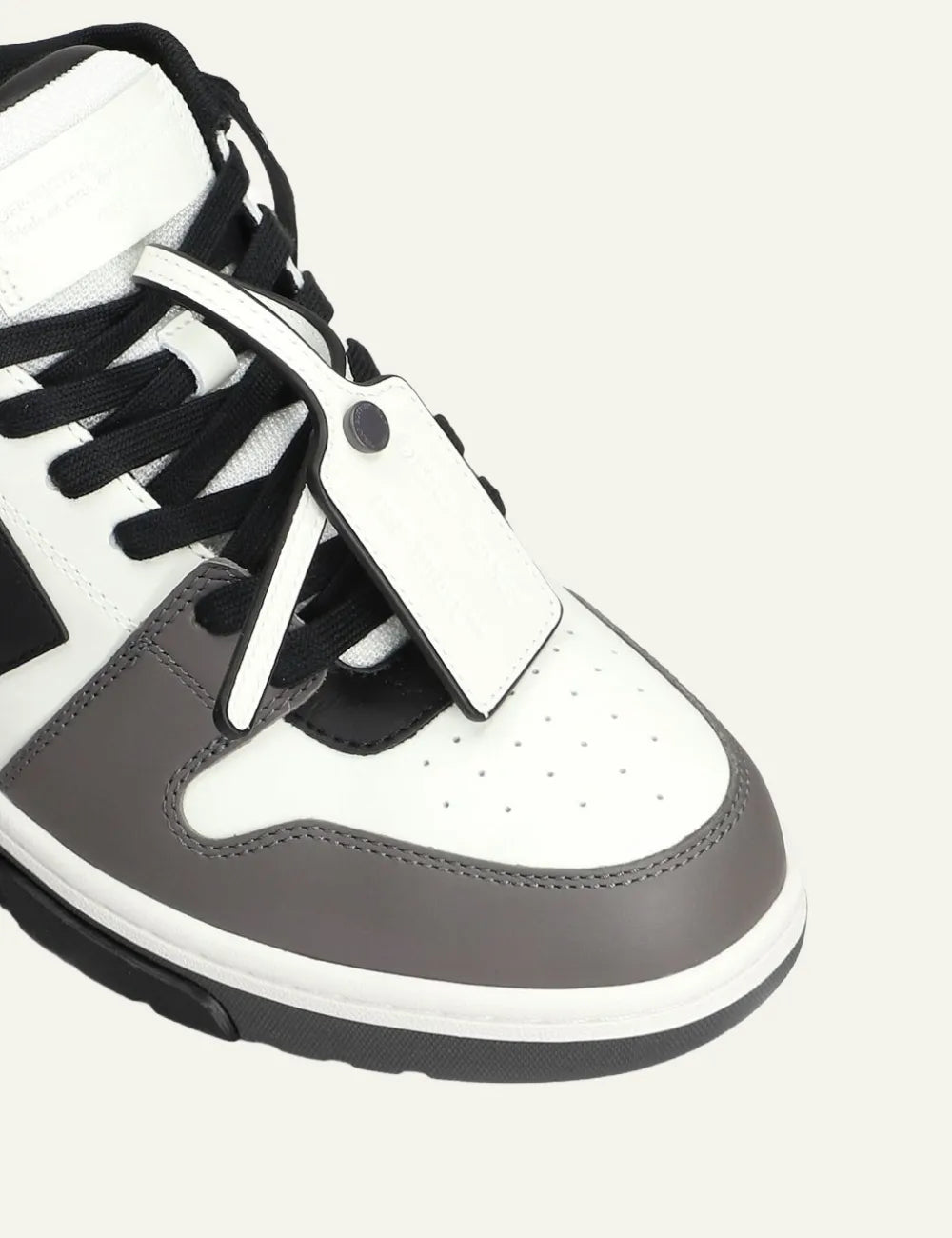 OFF WHITE OUT OF OFFICE CALF LEATHER DARK GREY