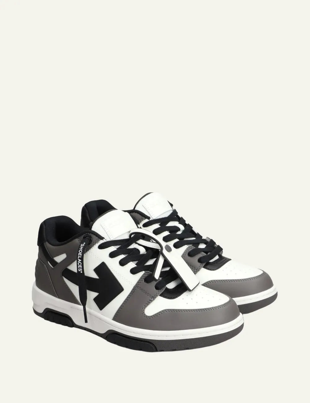 OFF WHITE OUT OF OFFICE CALF LEATHER DARK GREY