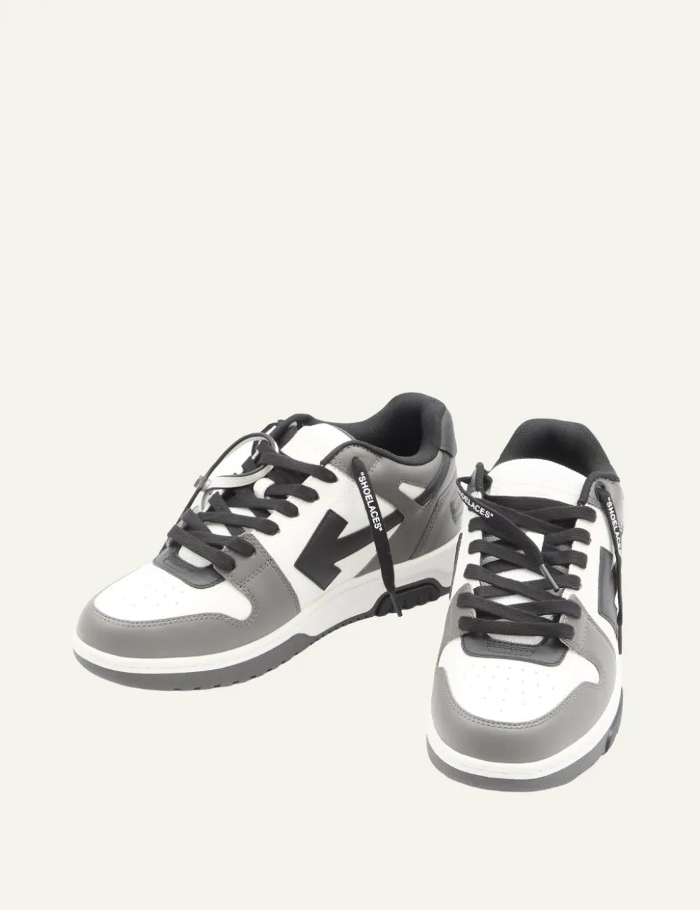 OFF WHITE OUT OF OFFICE CALF LEATHER DARK GREY