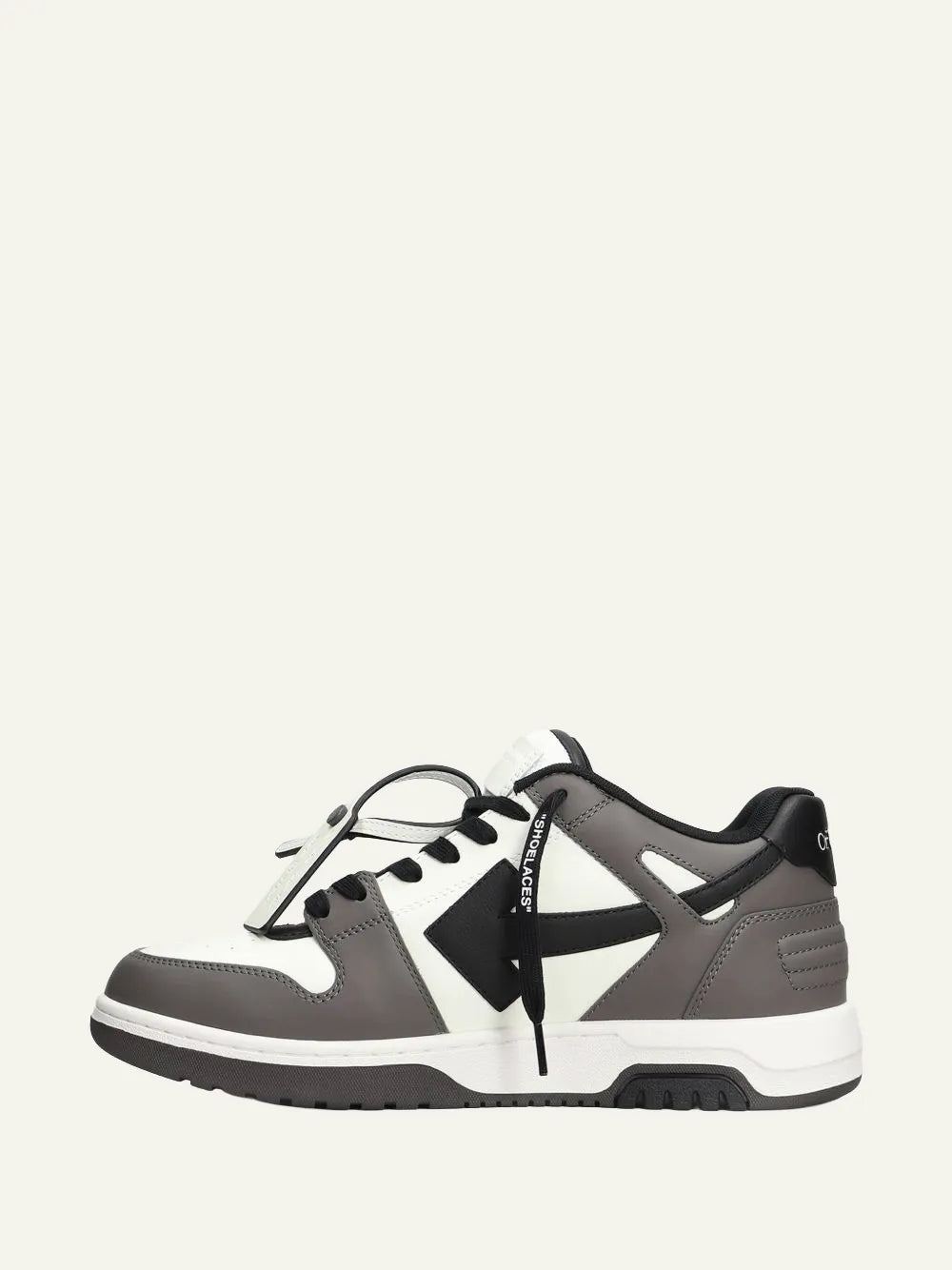 OFF WHITE OUT OF OFFICE CALF LEATHER DARK GREY