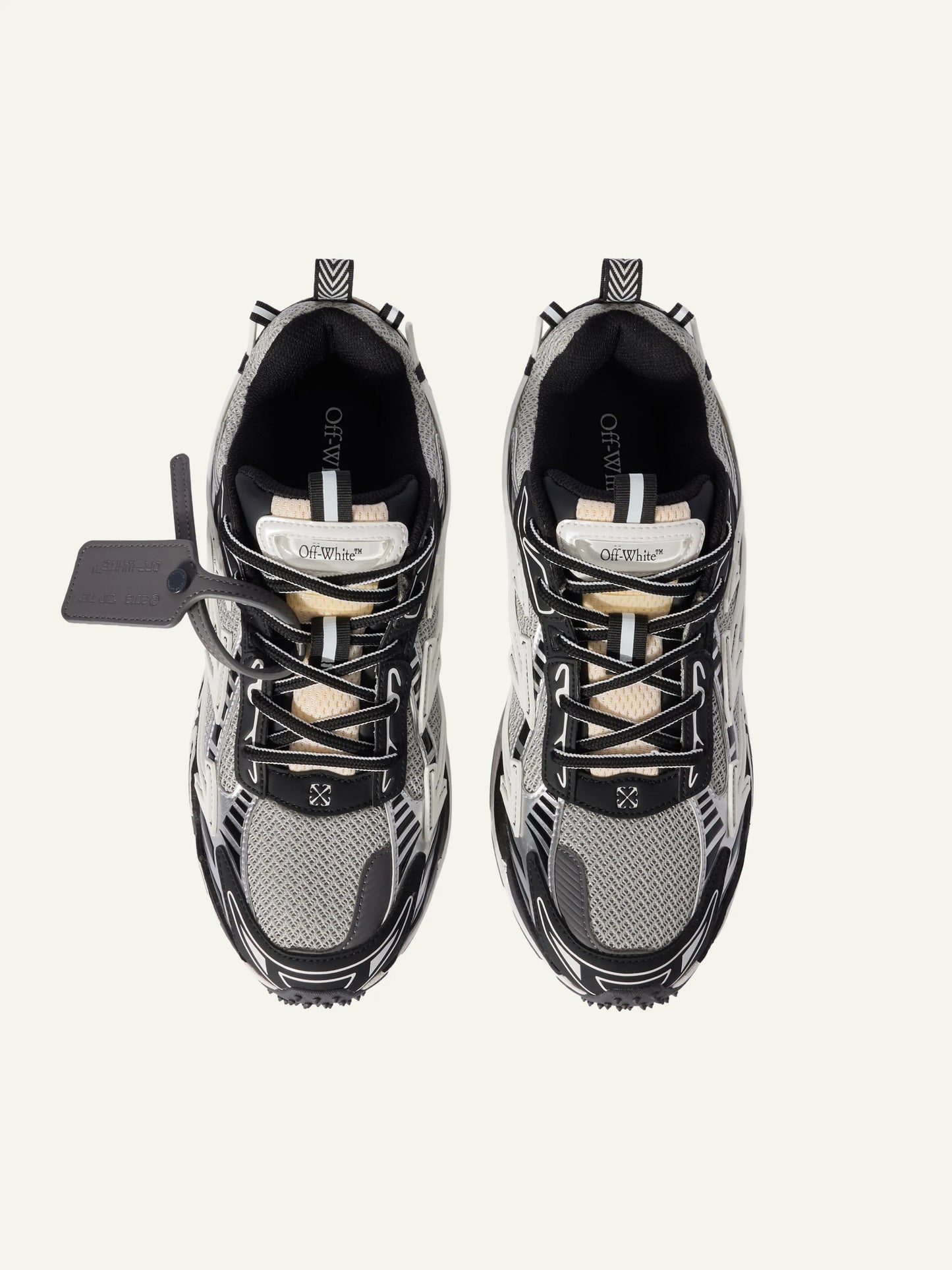 OFF WHITE OW BE RIGHT BACK MESH LIGHT GREY/BLACK