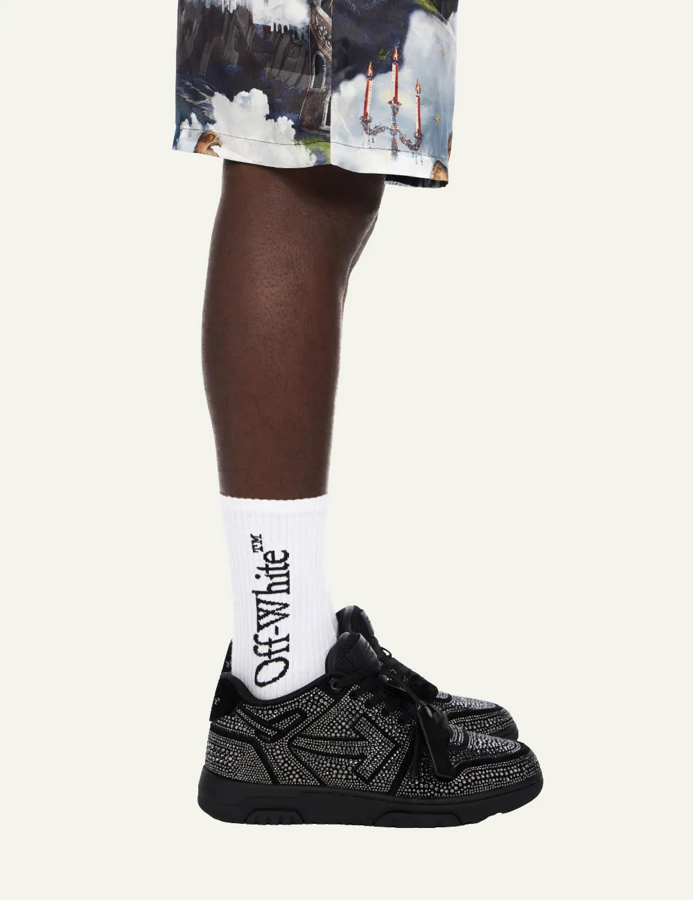 OFF WHITE OUT OF OFFICE STRASS BLACK