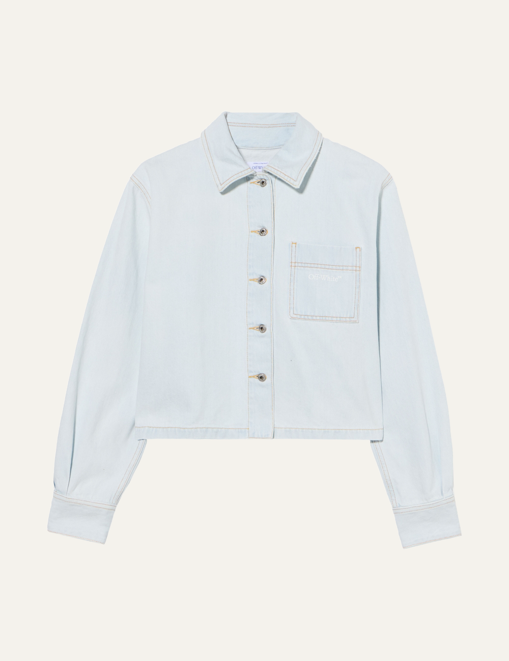OFF WHITE DIAG L/S DENIM PAJAMA SHIRT