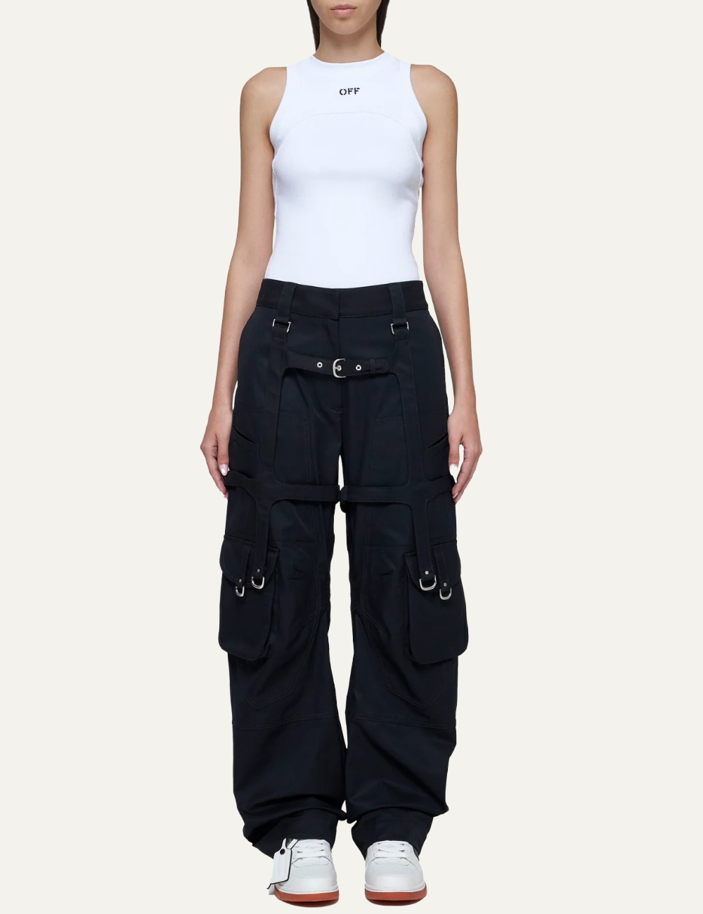 OFF WHITE OFF STAMP RIB ROU TANK TOP WHITE