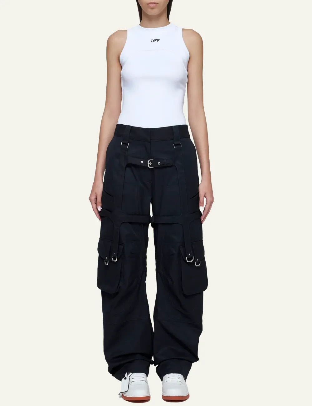 OFF WHITE OFF STAMP RIB ROU TANK TOP WHITE