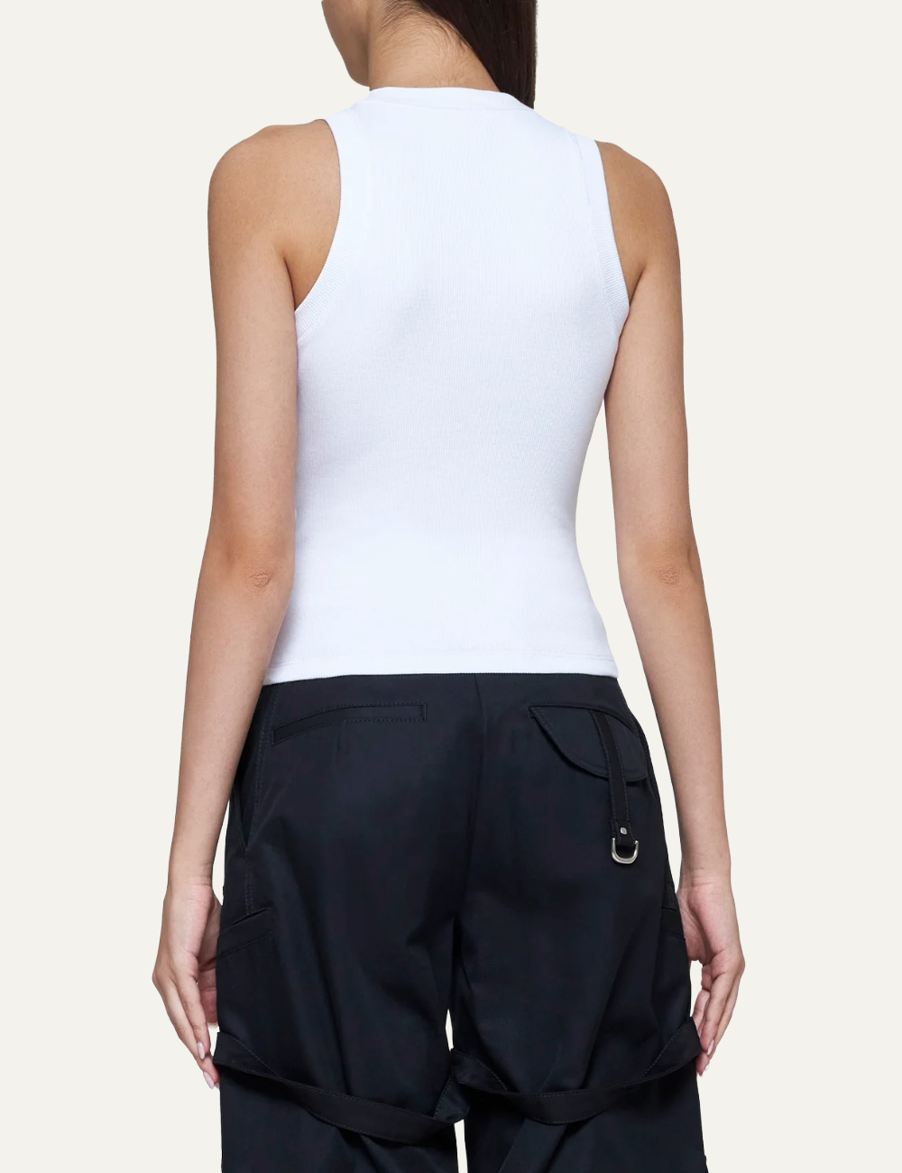 OFF WHITE OFF STAMP RIB ROU TANK TOP WHITE