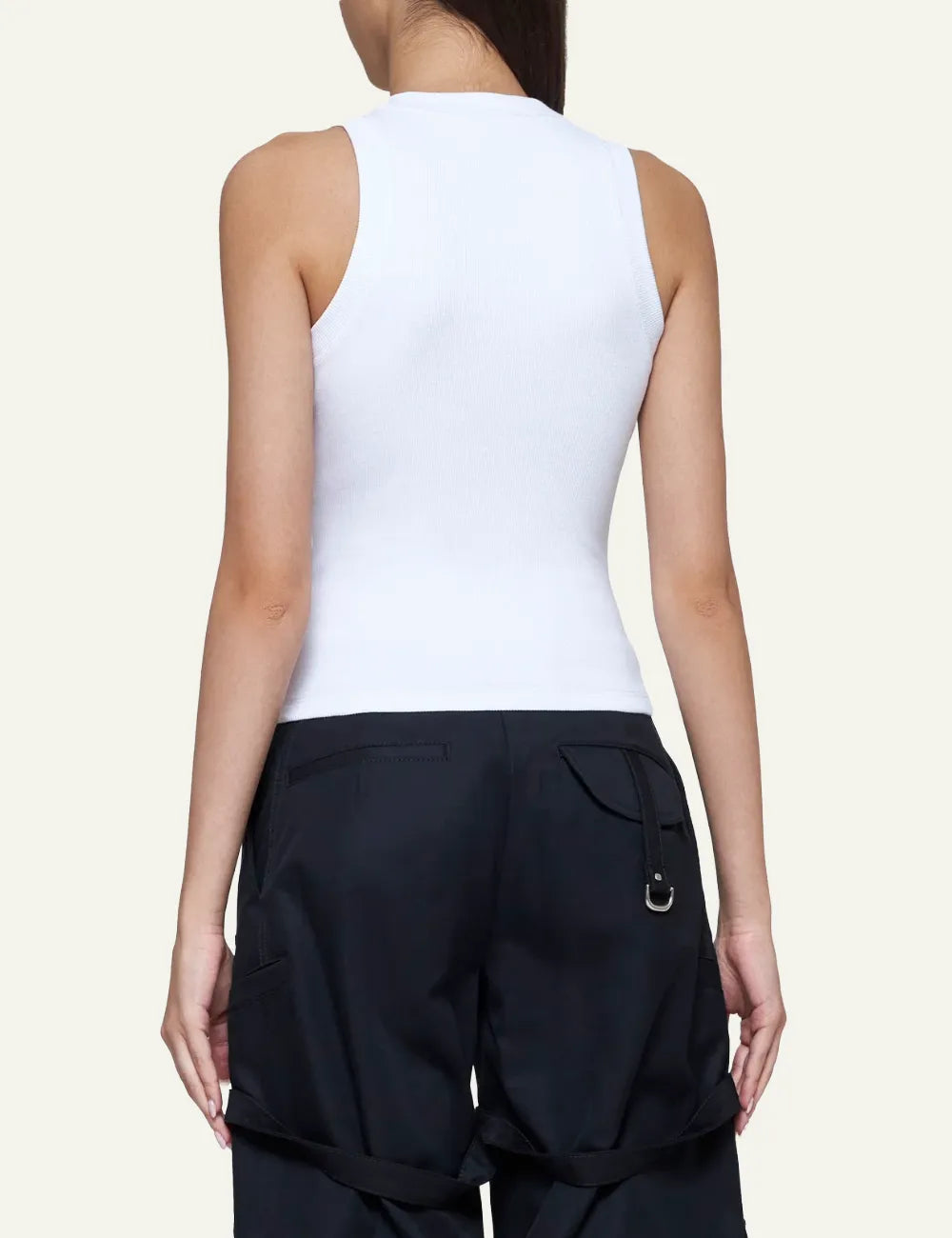 OFF WHITE OFF STAMP RIB ROU TANK TOP WHITE